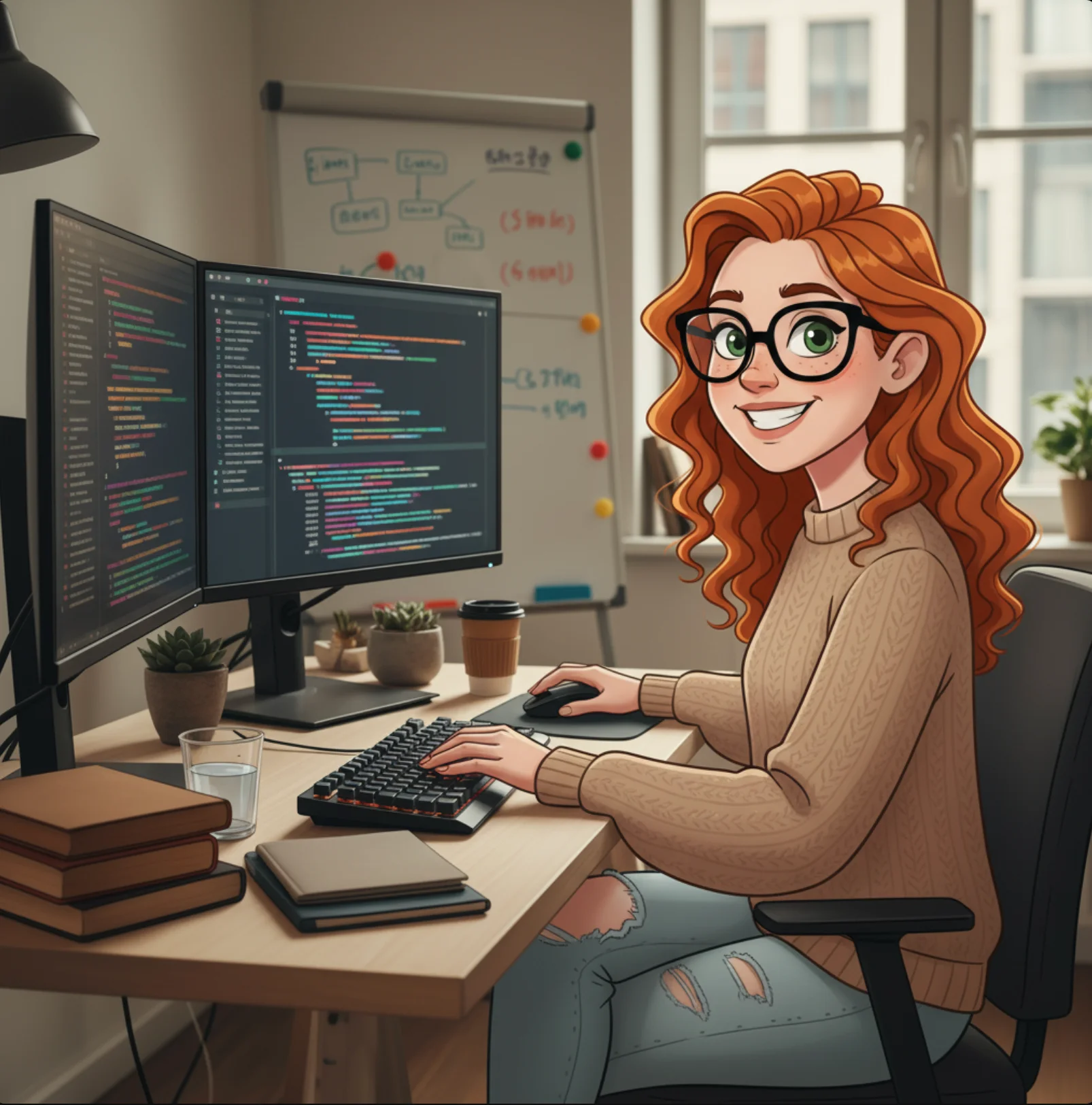 Portrait illustration of Liora Lara Mezirovsky